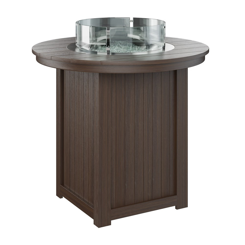 Berlin Gardens Donoma 44″ Round Bar Poly Lumber Fire Pit Table