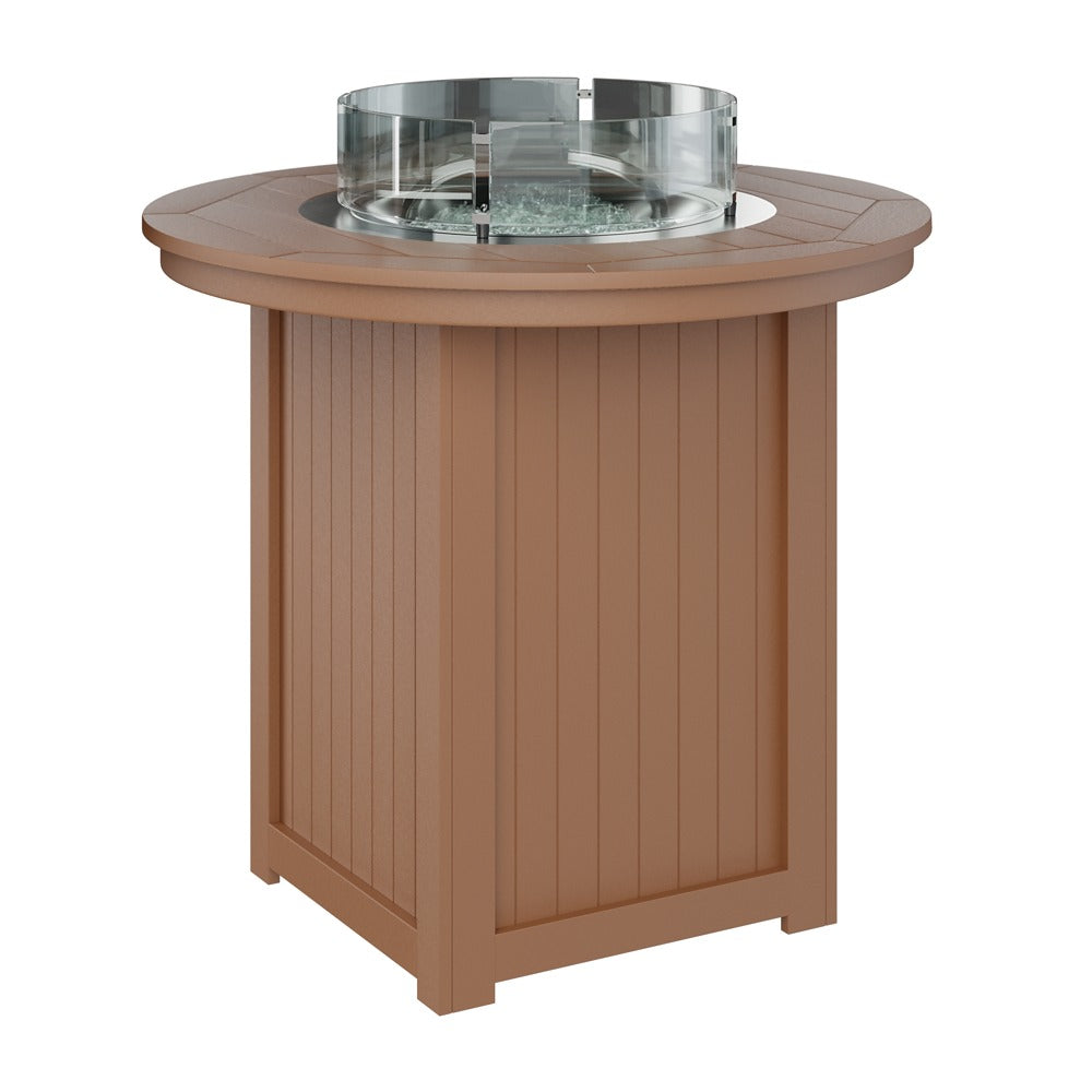 Berlin Gardens Donoma 44″ Round Bar Poly Lumber Fire Pit Table