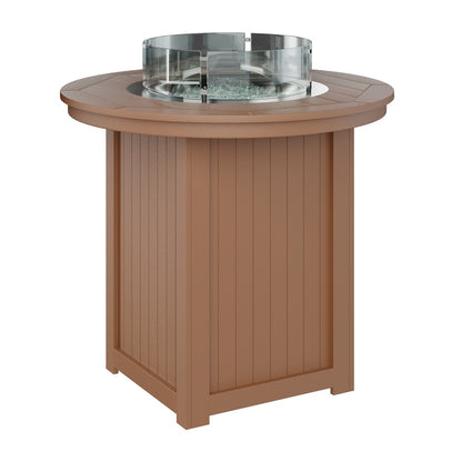 Berlin Gardens Donoma 44″ Round Bar Poly Lumber Fire Pit Table