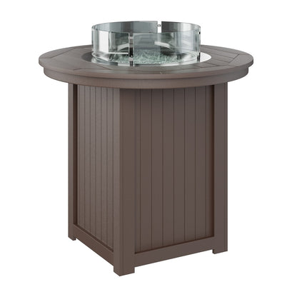 Berlin Gardens Donoma 44″ Round Bar Poly Lumber Fire Pit Table