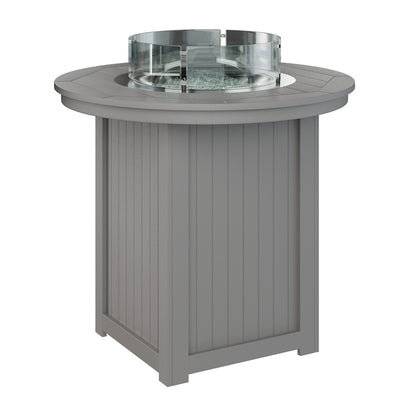 Berlin Gardens Donoma 44″ Round Bar Poly Lumber Fire Pit Table