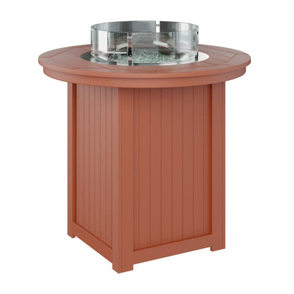 Berlin Gardens Donoma 44″ Round Bar Poly Lumber Fire Pit Table