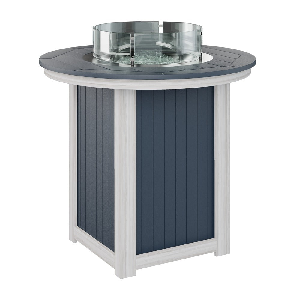 Berlin Gardens Donoma 44″ Round Bar Poly Lumber Fire Pit Table