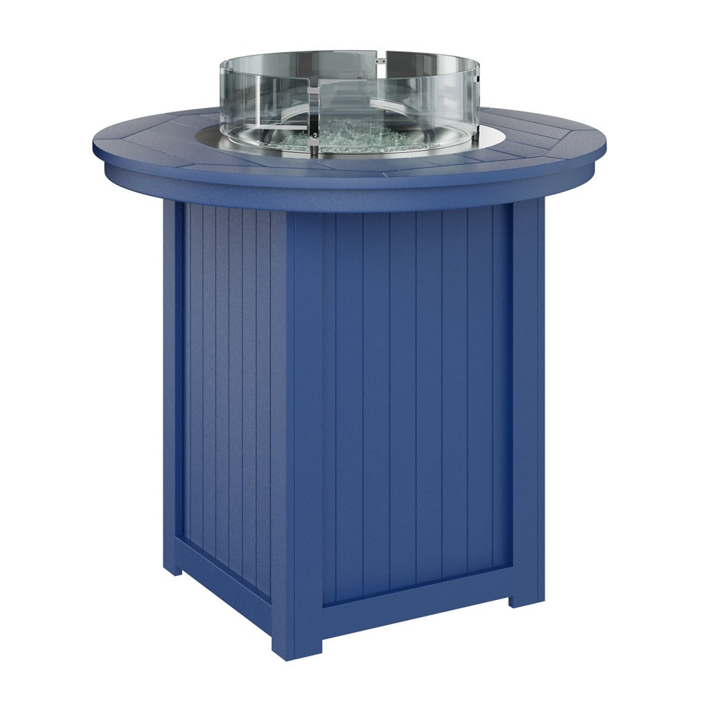 Berlin Gardens Donoma 44″ Round Bar Poly Lumber Fire Pit Table