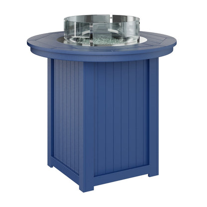 Berlin Gardens Donoma 44″ Round Bar Poly Lumber Fire Pit Table