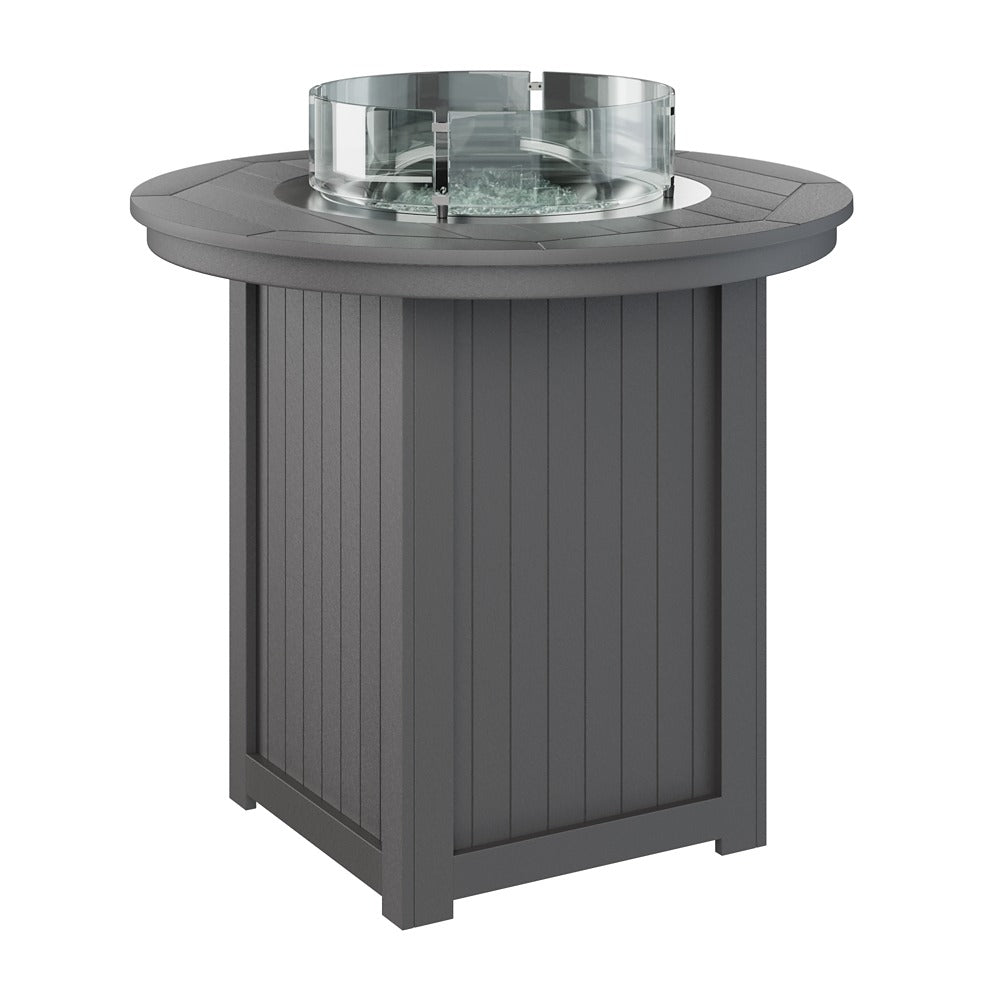 Berlin Gardens Donoma 44″ Round Bar Poly Lumber Fire Pit Table