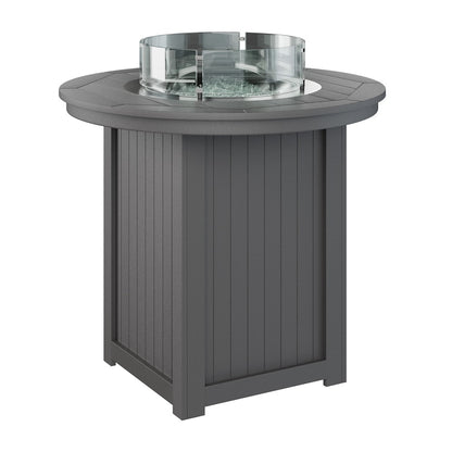 Berlin Gardens Donoma 44″ Round Bar Poly Lumber Fire Pit Table