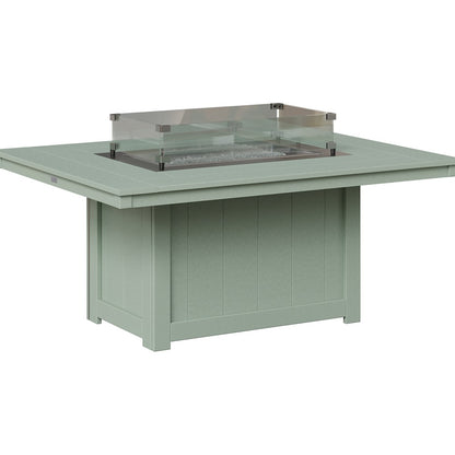 Berlin Gardens Donoma Rectangular Poly Lumber Fire Pit Table