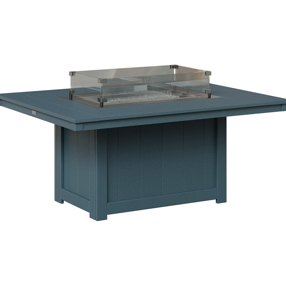 Berlin Gardens Donoma Rectangular Poly Lumber Fire Pit Table