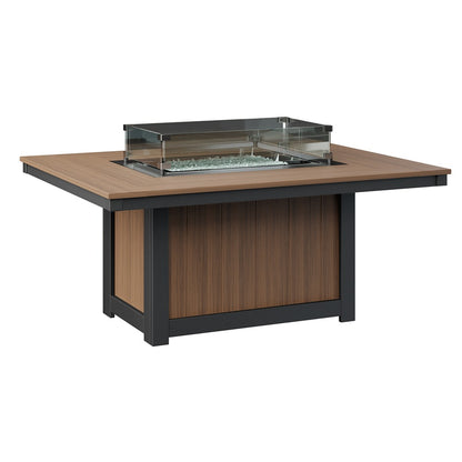 Berlin Gardens Donoma Rectangular Poly Lumber Fire Pit Table