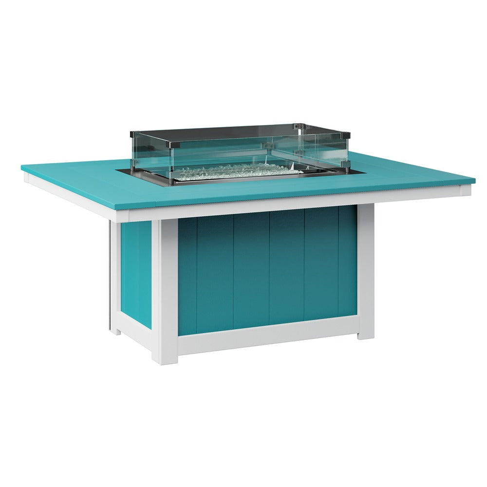 Berlin Gardens Donoma Rectangular Poly Lumber Fire Pit Table