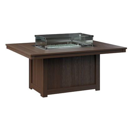 Berlin Gardens Donoma Rectangular Poly Lumber Fire Pit Table