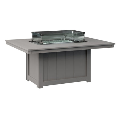 Berlin Gardens Donoma Rectangular Poly Lumber Fire Pit Table