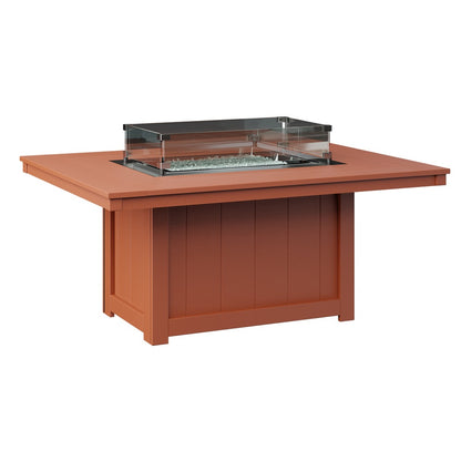 Berlin Gardens Donoma Rectangular Poly Lumber Fire Pit Table