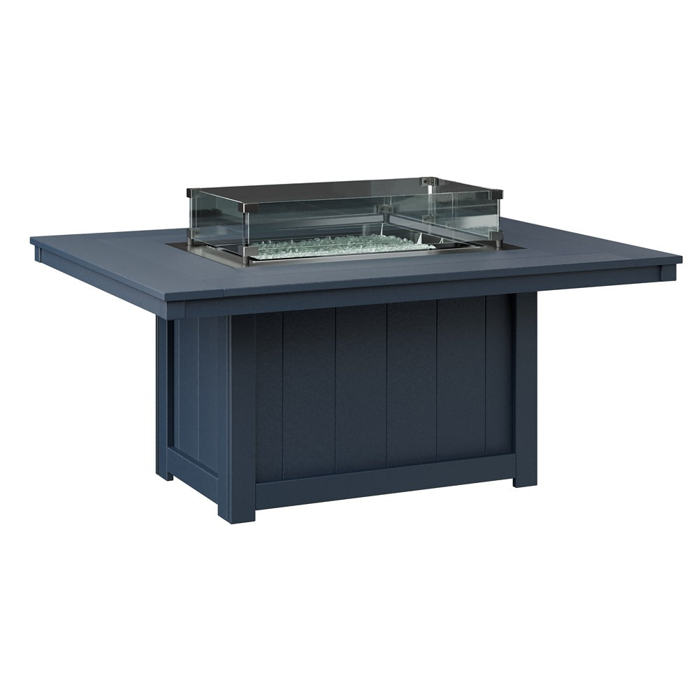 Berlin Gardens Donoma Rectangular Poly Lumber Fire Pit Table