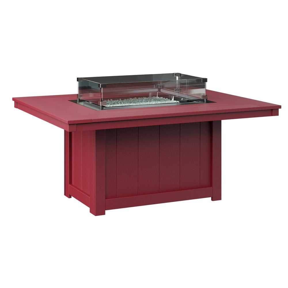 Berlin Gardens Donoma Rectangular Poly Lumber Fire Pit Table