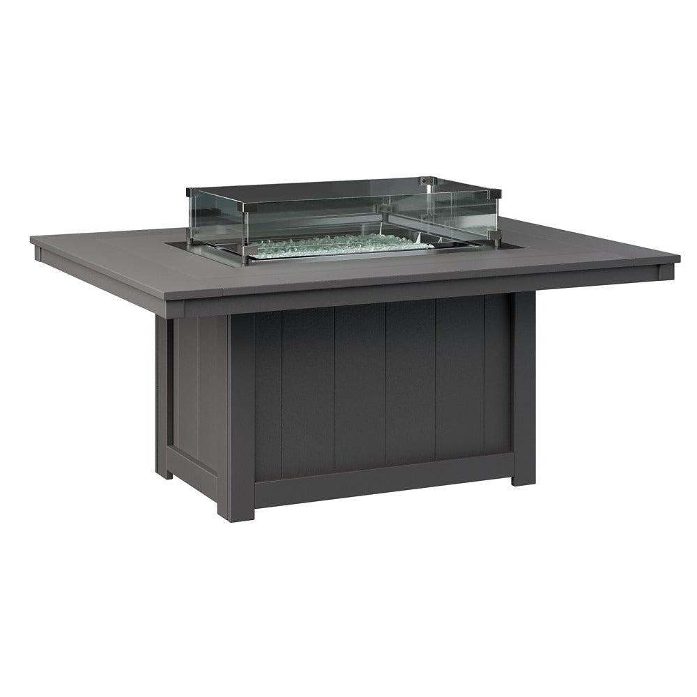 Berlin Gardens Donoma Rectangular Poly Lumber Fire Pit Table