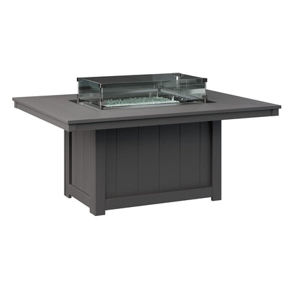 Berlin Gardens Donoma Rectangular Poly Lumber Fire Pit Table