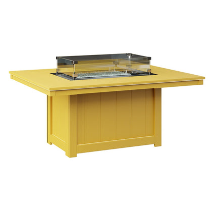 Berlin Gardens Donoma Rectangular Poly Lumber Fire Pit Table