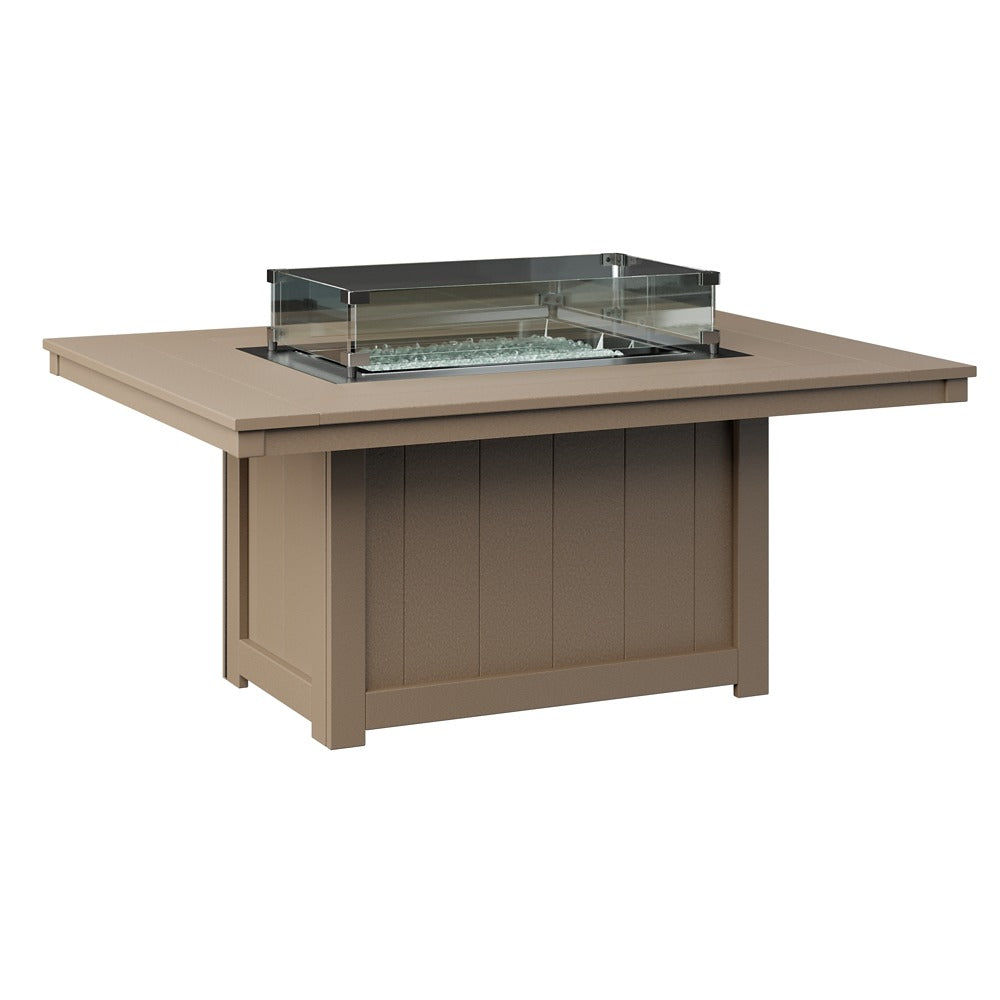 Berlin Gardens Donoma Rectangular Poly Lumber Fire Pit Table