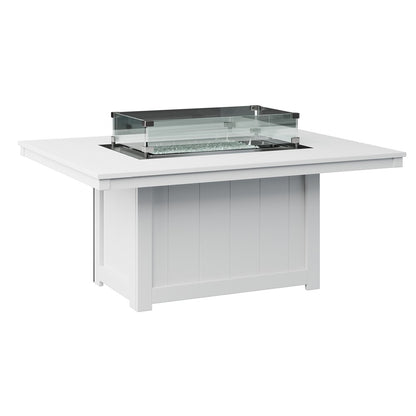 Berlin Gardens Donoma Rectangular Poly Lumber Fire Pit Table