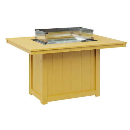 Berlin Gardens Donoma 54″ Rectangular Dining Poly Lumber Fire Pit Table