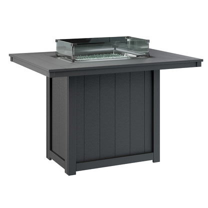 Berlin Gardens Donoma 54″ Rectangular Counter Height Poly Lumber Fire Pit Table