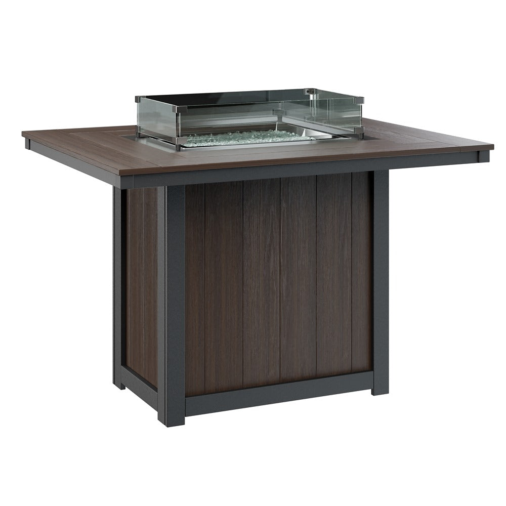 Berlin Gardens Donoma 54″ Rectangular Counter Height Poly Lumber Fire Pit Table