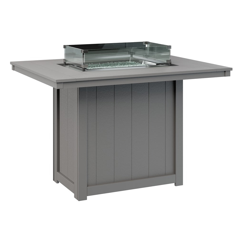 Berlin Gardens Donoma 54″ Rectangular Counter Height Poly Lumber Fire Pit Table