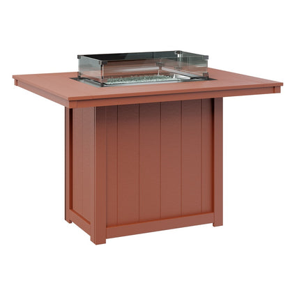 Berlin Gardens Donoma 54″ Rectangular Counter Height Poly Lumber Fire Pit Table