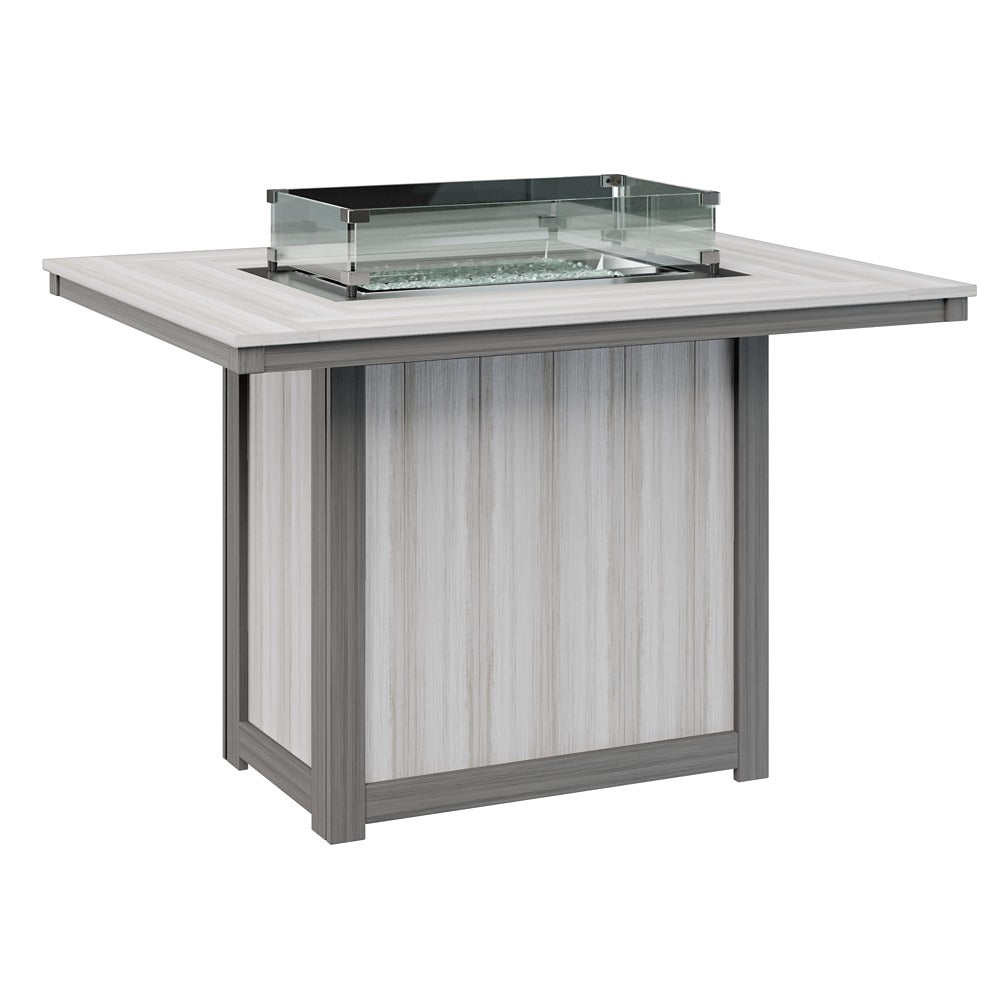 Berlin Gardens Donoma 54″ Rectangular Counter Height Poly Lumber Fire Pit Table