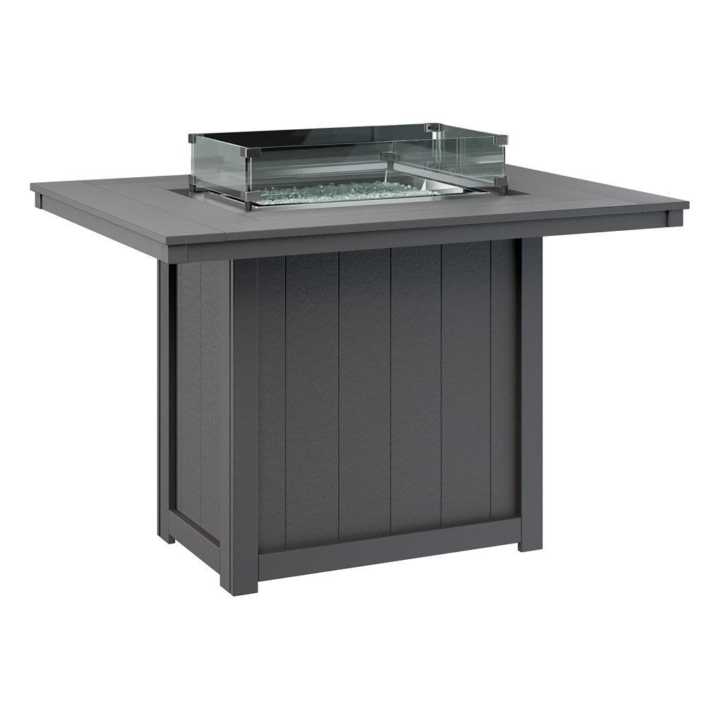 Berlin Gardens Donoma 54″ Rectangular Counter Height Poly Lumber Fire Pit Table