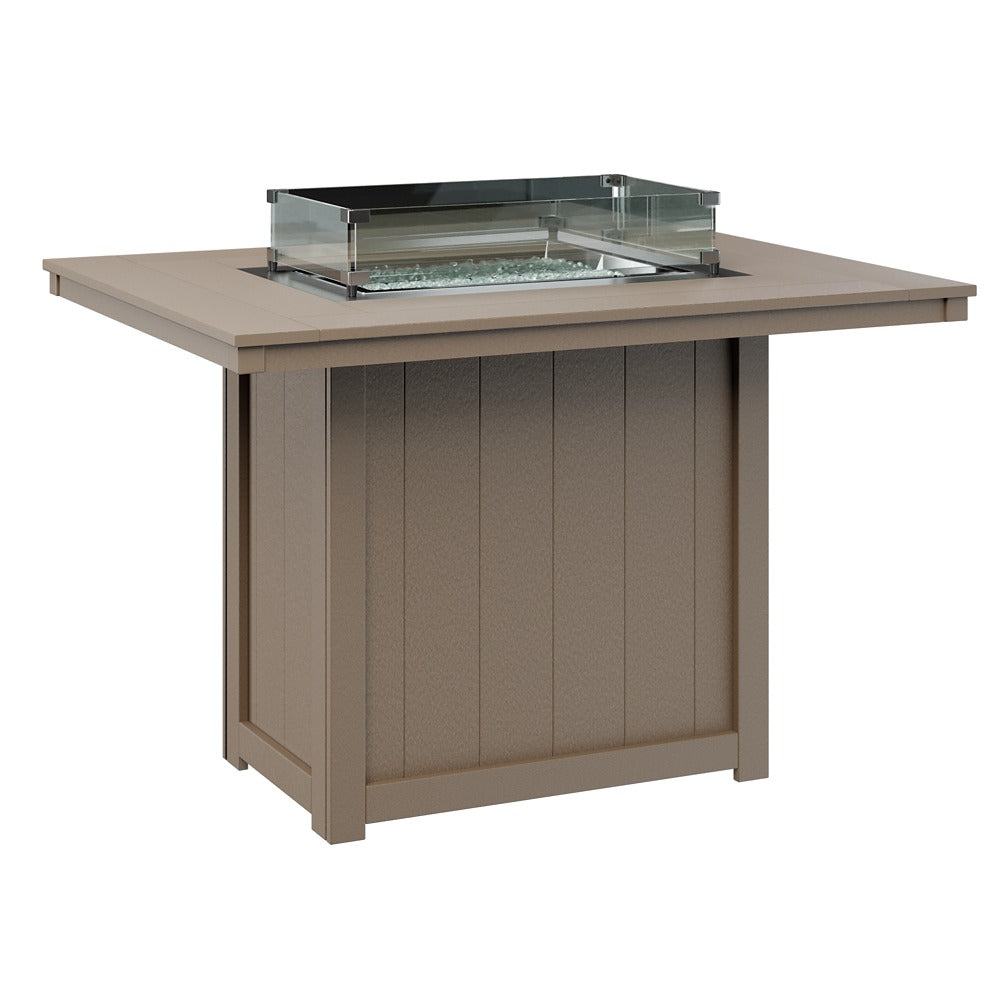 Berlin Gardens Donoma 54″ Rectangular Counter Height Poly Lumber Fire Pit Table