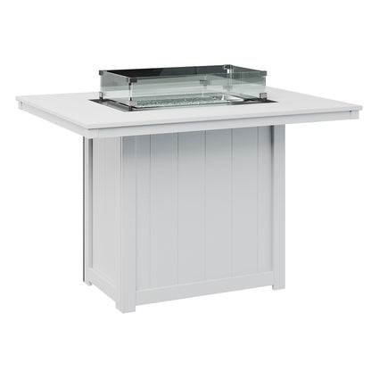 Berlin Gardens Donoma 54″ Rectangular Counter Height Poly Lumber Fire Pit Table