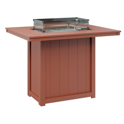 Berlin Gardens Donoma 54″ Rectangular Bar Poly Lumber Fire Pit Table