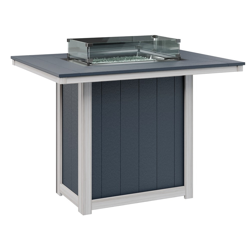 Berlin Gardens Donoma 54″ Rectangular Bar Poly Lumber Fire Pit Table