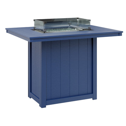 Berlin Gardens Donoma 54″ Rectangular Bar Poly Lumber Fire Pit Table