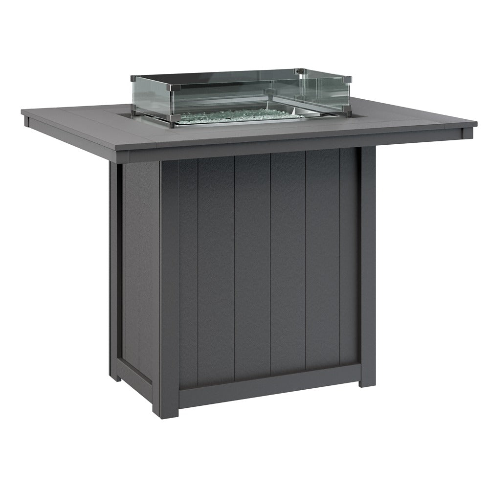 Berlin Gardens Donoma 54″ Rectangular Bar Poly Lumber Fire Pit Table