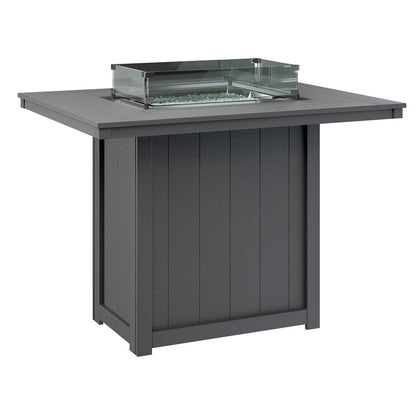 Berlin Gardens Donoma 54″ Rectangular Bar Poly Lumber Fire Pit Table