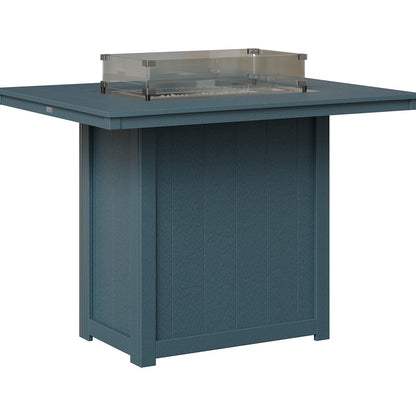 Berlin Gardens Donoma 54″ Rectangular Bar Poly Lumber Fire Pit Table
