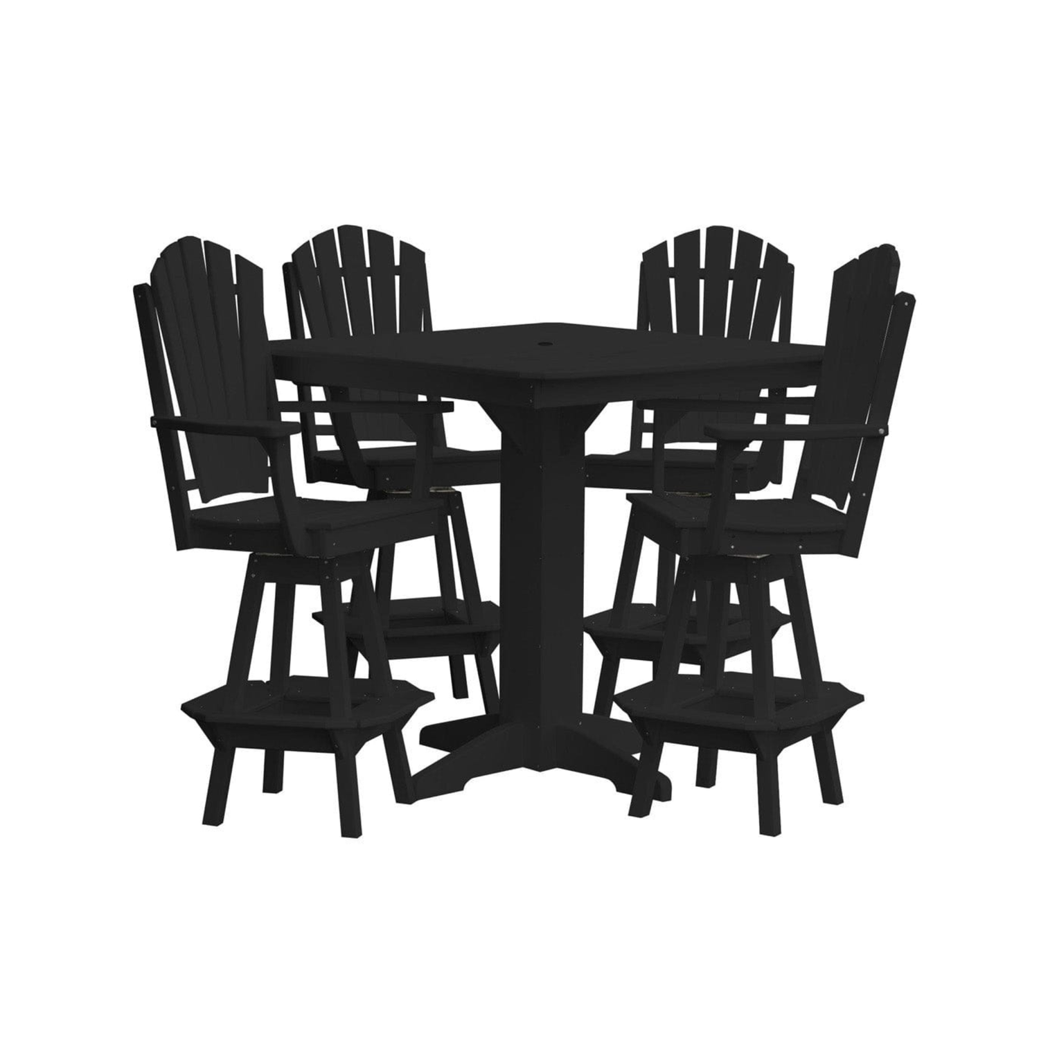 Keystone Amish Co. Sunburst 5-Piece Poly Bar-Height Dining Set
