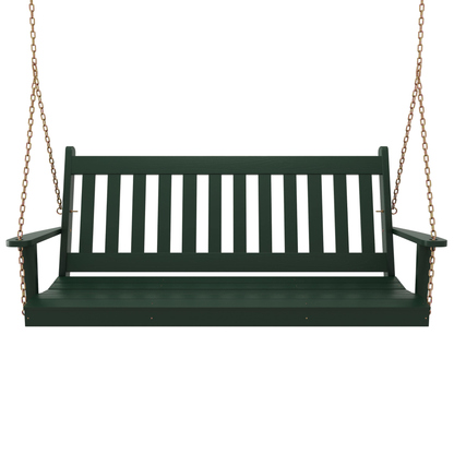 Keystone Amish Co. 4 Foot Franklin Porch Swing, Dark Green