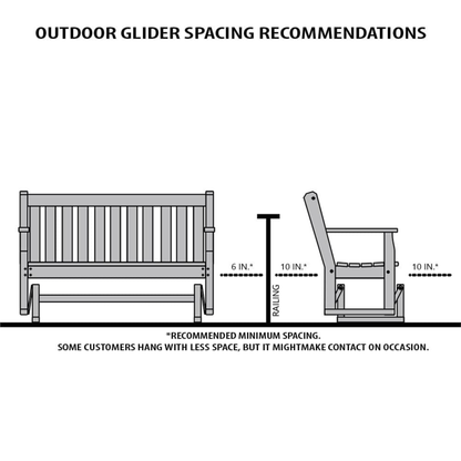 Keystone Amish Co. Milan Poly Composite Porch Glider