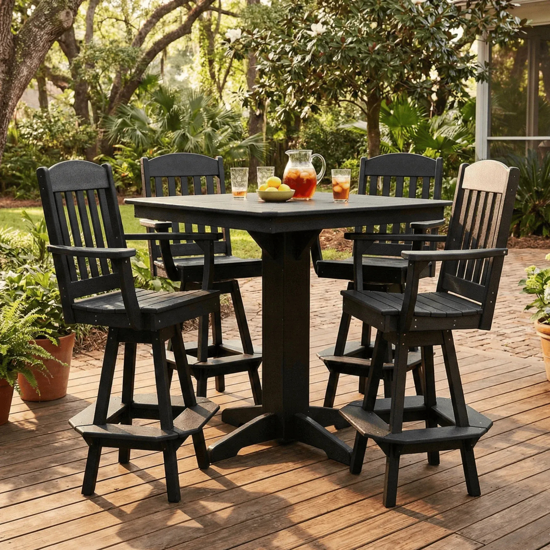 Keystone Amish Co. Classic 5-Piece Poly Bar Dining Set