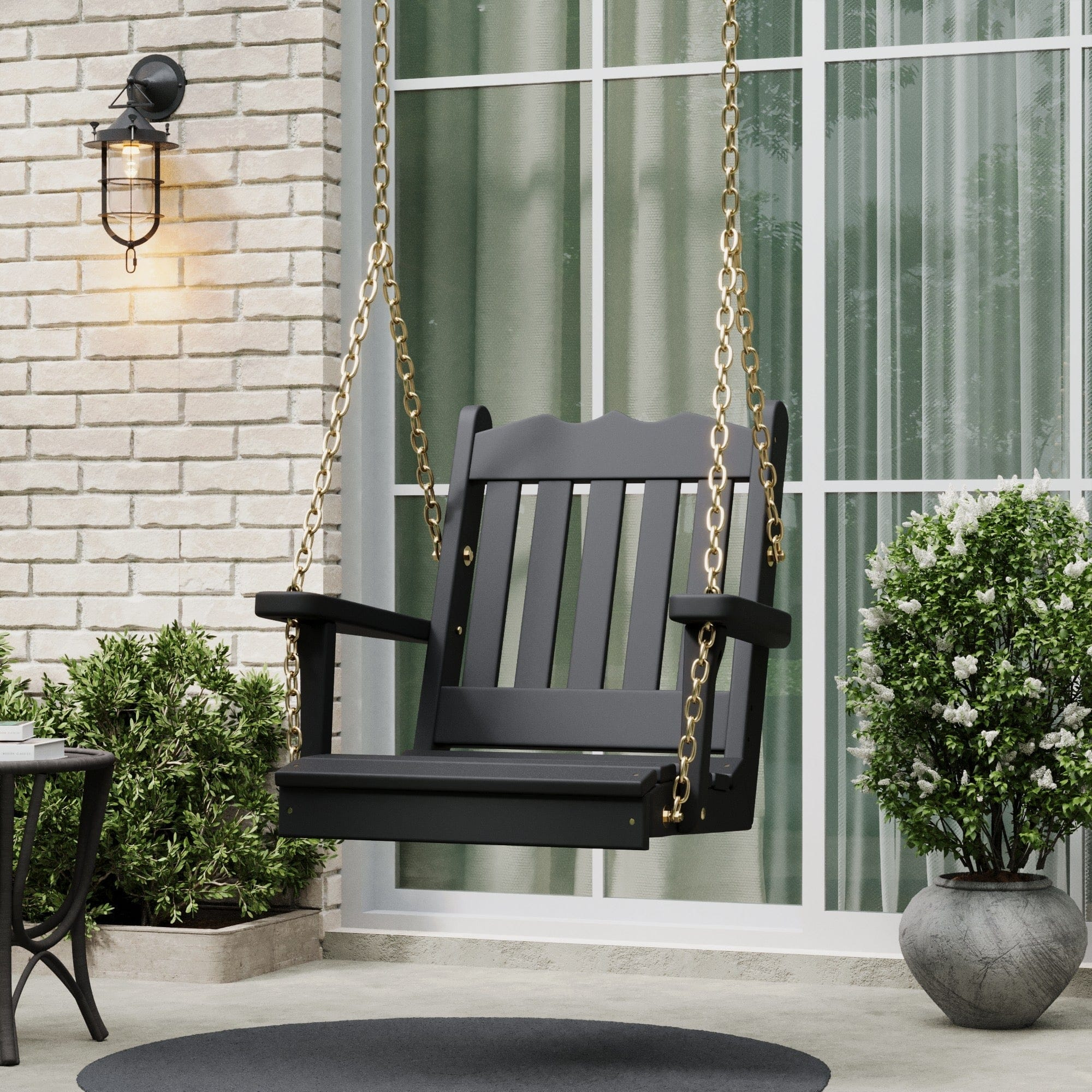 Keystone Amish Co. York Swing Chair, Black