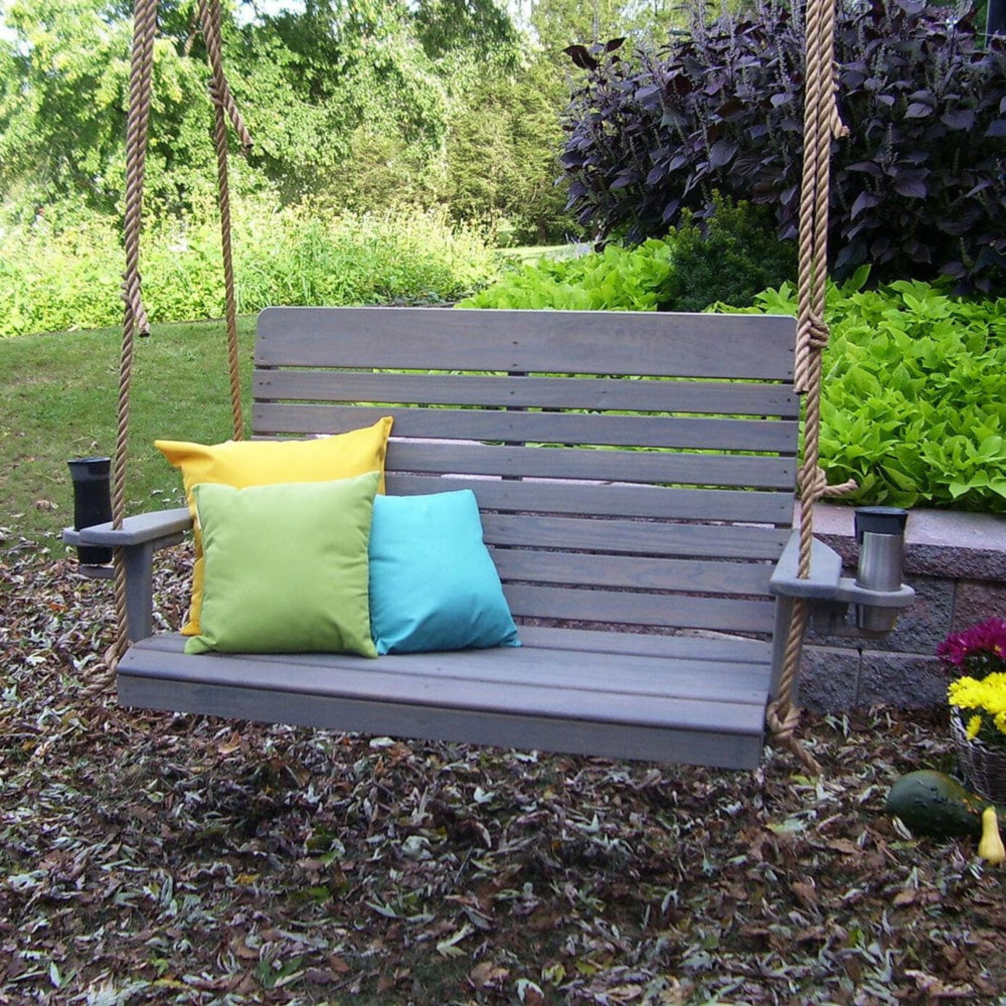 Keystone Amish Co. 4 Foot Salem Pressure Treated Porch Swing, Cedar Stain