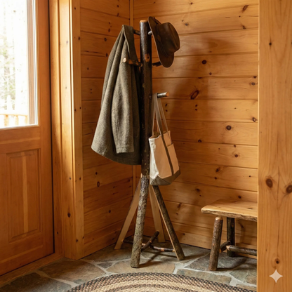 Keystone Amish Co. Hickory Rustic Coat Tree