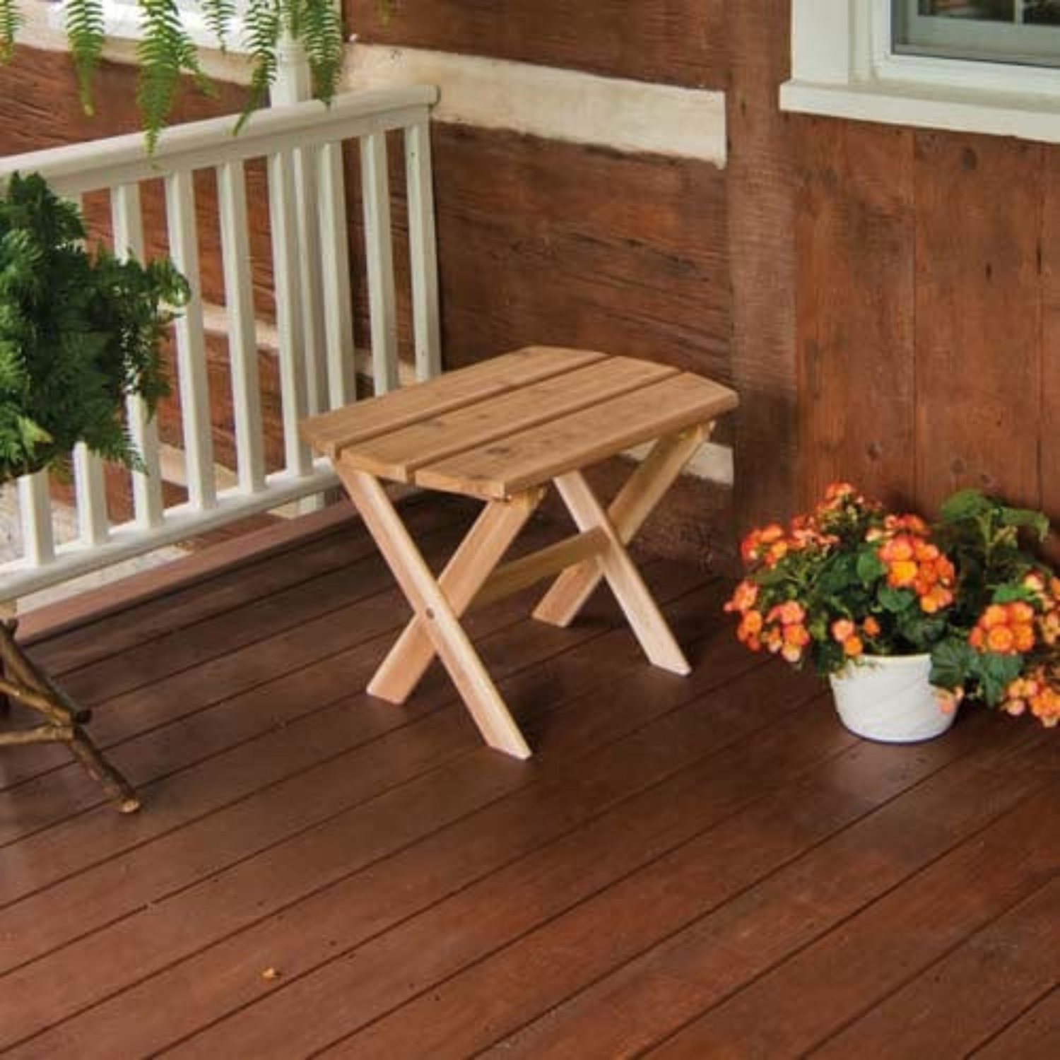 Keystone Amish Co. Red Cedar Folding Oval End Table