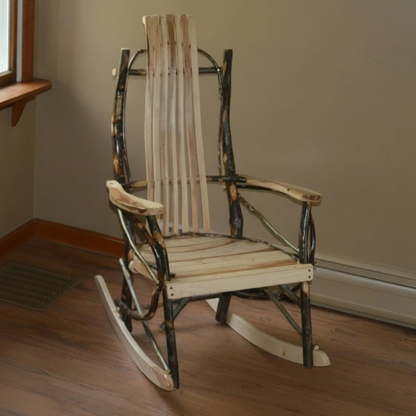 Keystone Amish Co. Hickory Rustic Wooden Rocking Chair