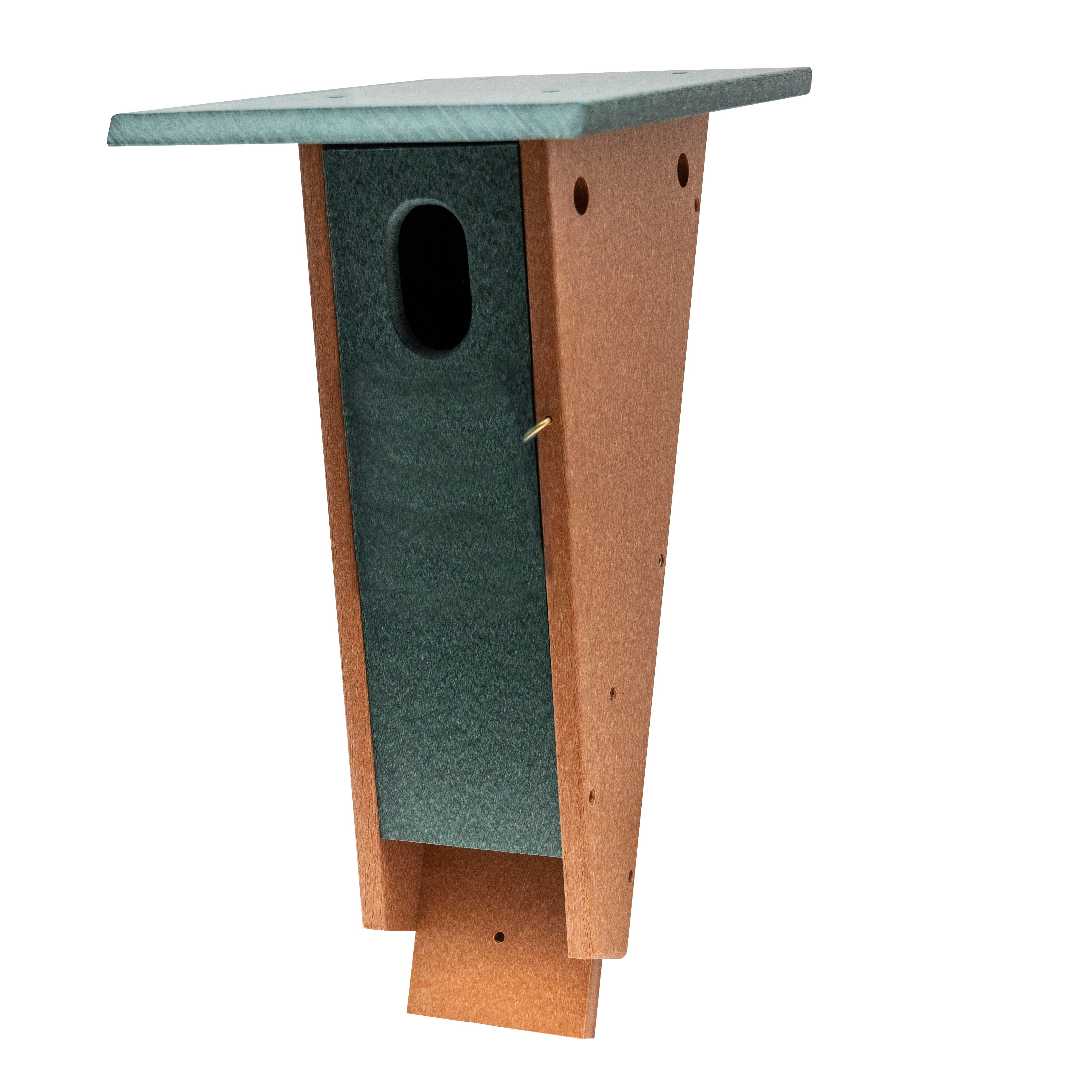 Stratton Field Poly Lumber Wall or Post-Mount Slant-Front Bluebird House